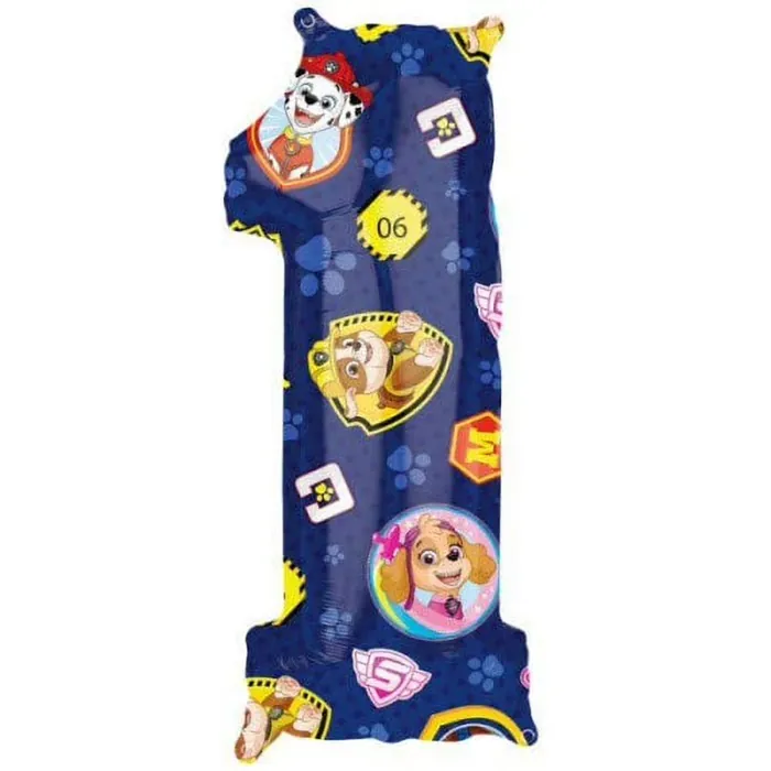Paw Patrol 1 Rakam Folyo Balon