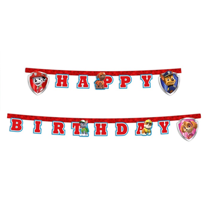 Paw Patrol Happy Birthday Yazı