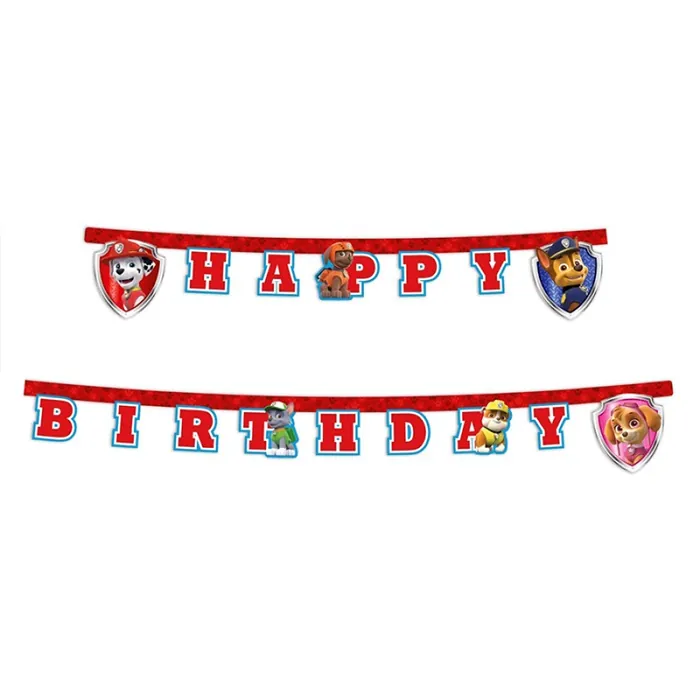Paw Patrol Happy Birthday Yazı