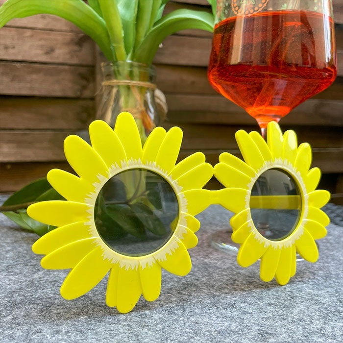 Sarı Ayçiçeği Parti Gözlük