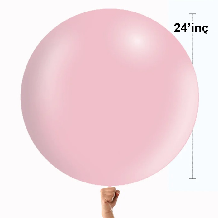 Pastel Pembe Renkli Jumbo Balon