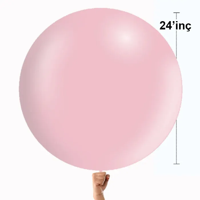 Pastel Pembe Renkli Jumbo Balon