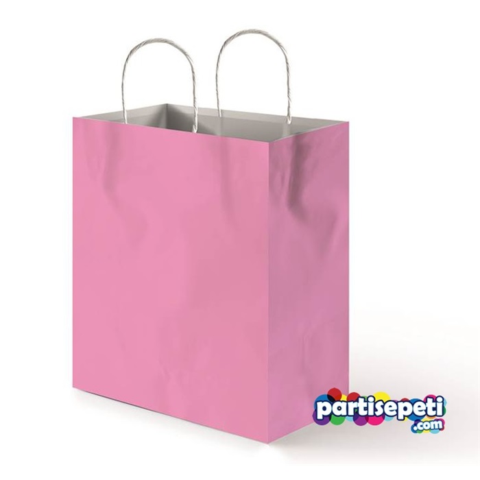 Pembe Kraf Parti Çantası