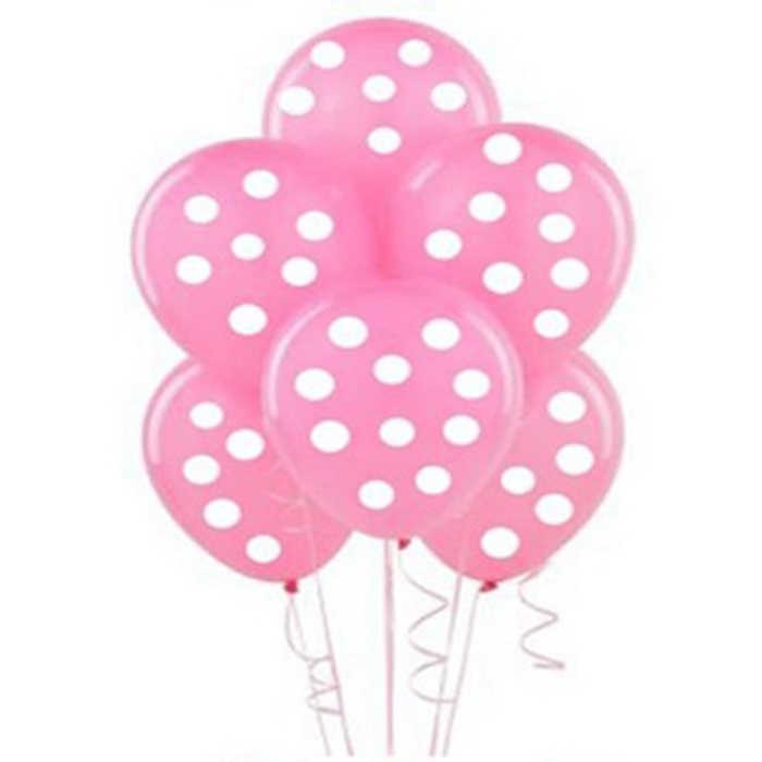 Pembe Puanlı Latex Balon