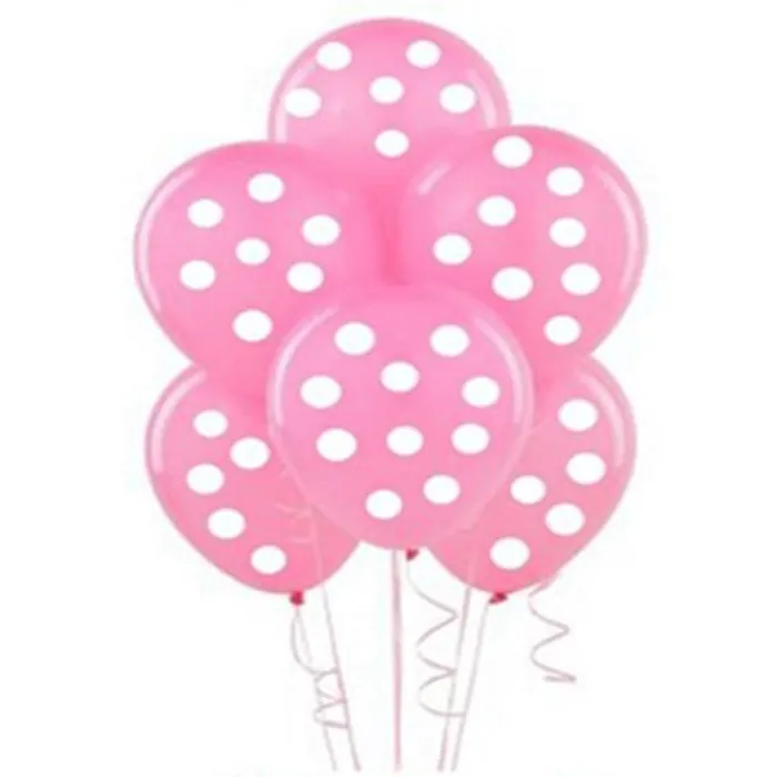 Pembe Puanlı Latex Balon