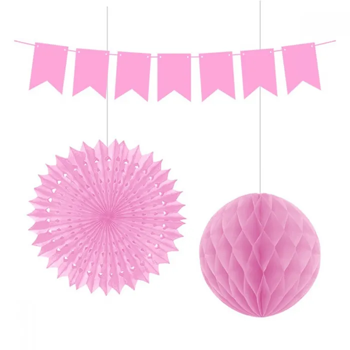 Pembe Renkli Dekorasyon Seti