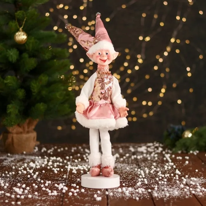 Pembe Renkli Elf Dekoratif Süs