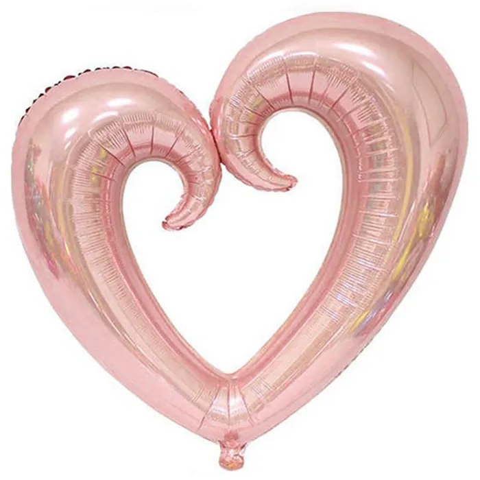 Rose Gold Renkli İçi Boş Kalp Folyo Balon