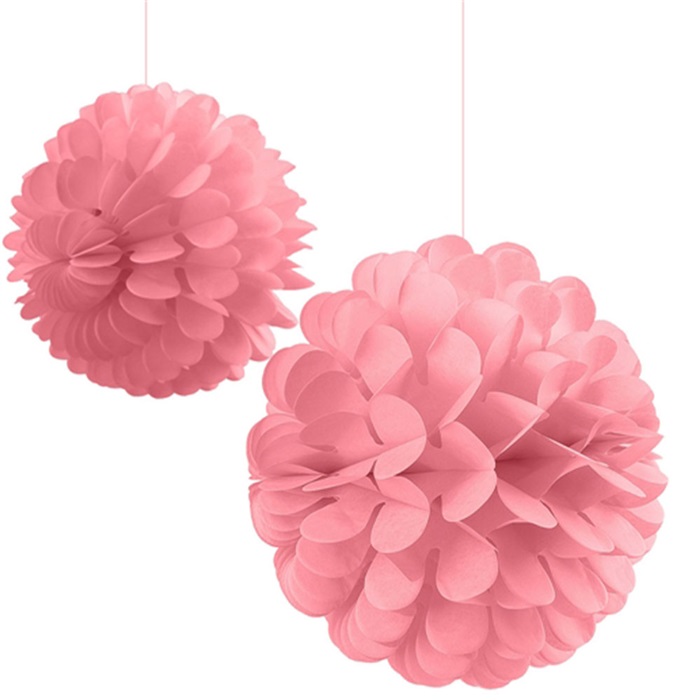 Pembe Renkli Kağıt Top Süs