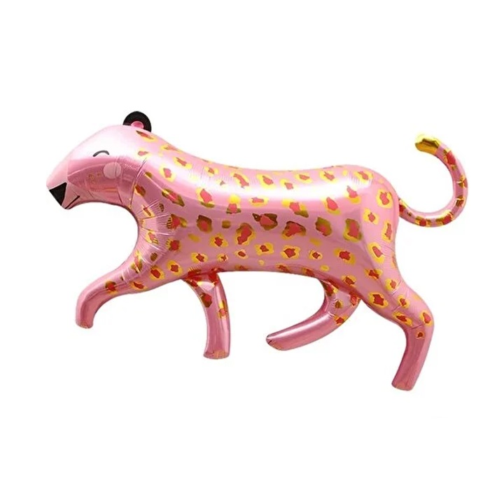 Pembe Renkli Kaplan Folyo Balon