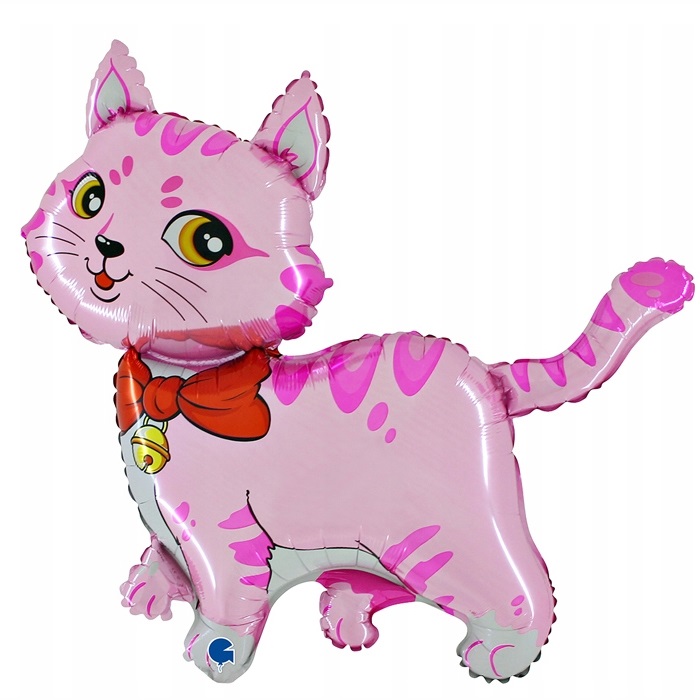 Pembe Renkli Kedi Folyo Balon