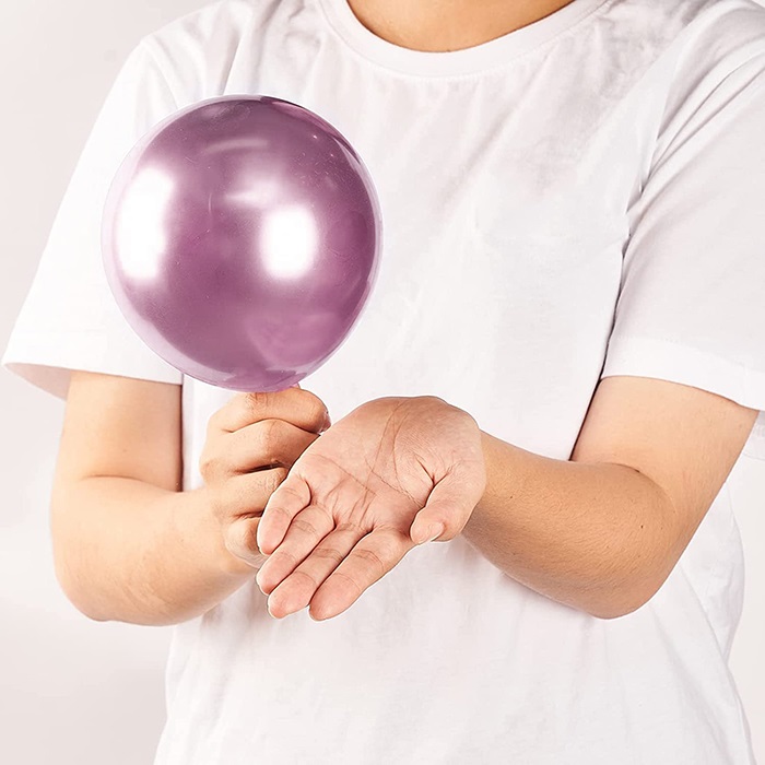 Pembe Renkli Mini Krom Balon