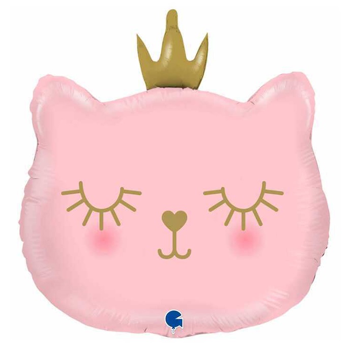 Pembe Renkli Sevimli Kedi Folyo Balon