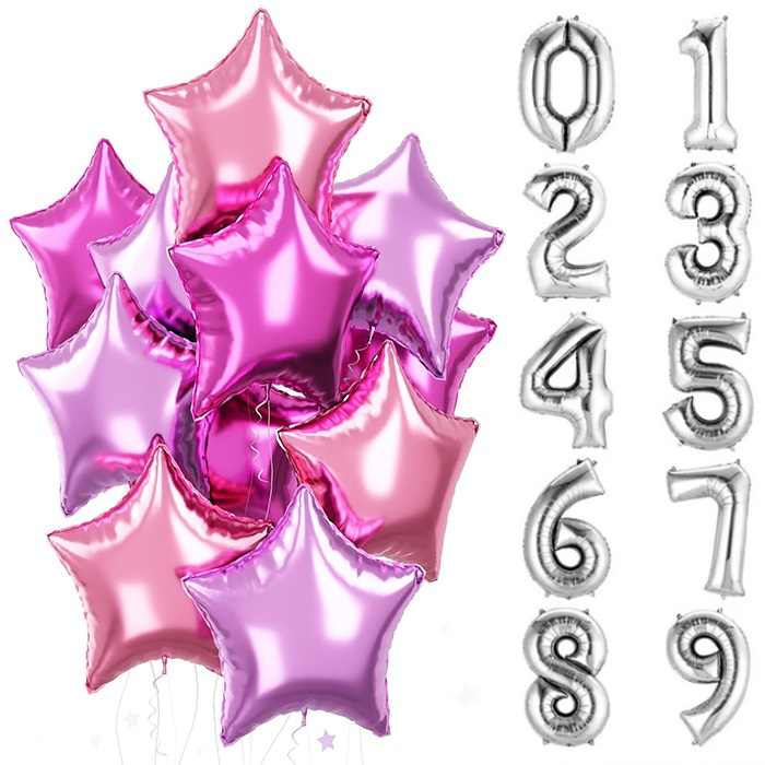 Pembe Yıldızlar Balon Seti