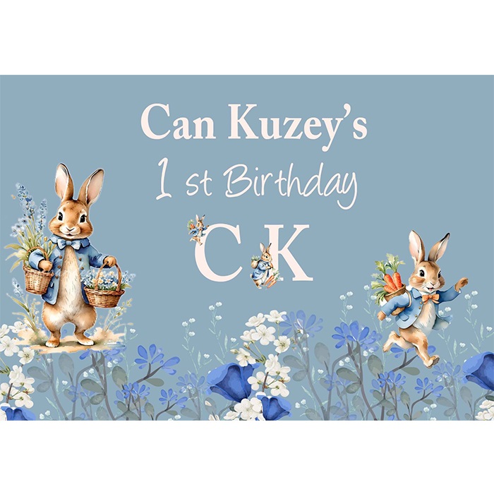 Peter Rabbit Kişiye Özel Doğum Günü Afişi