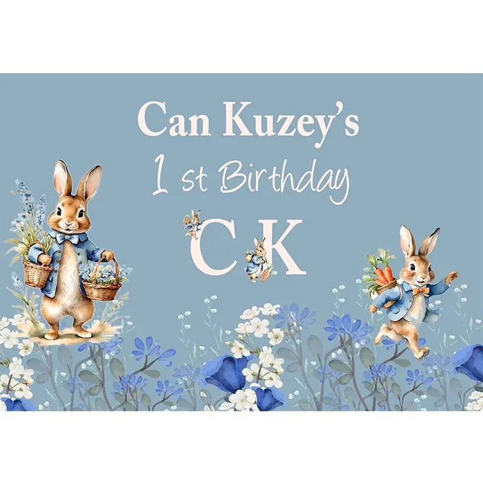 Peter Rabbit Kişiye Özel Doğum Günü Afişi