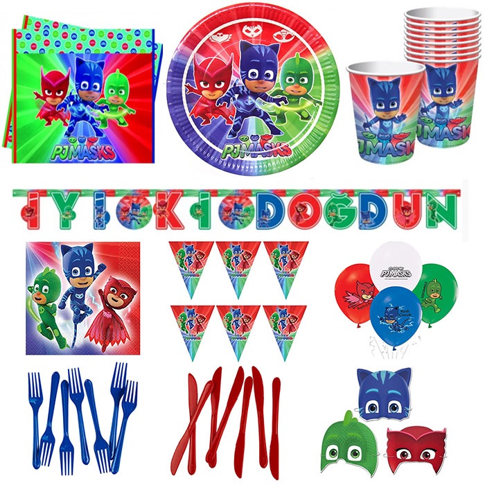 Pj Mask Temalı Parti Seti