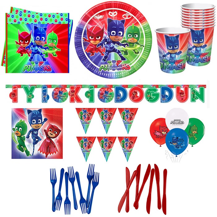 Pj Maskeliler Doğum Günü Parti Seti