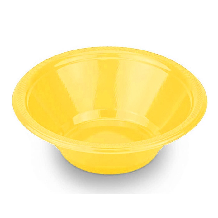 Plastik Oval Çerezlik Kase Sarı