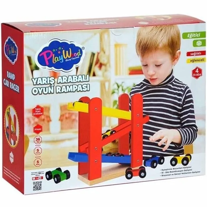 Playwood Ahşap Otopark 5 Araba İlaveli