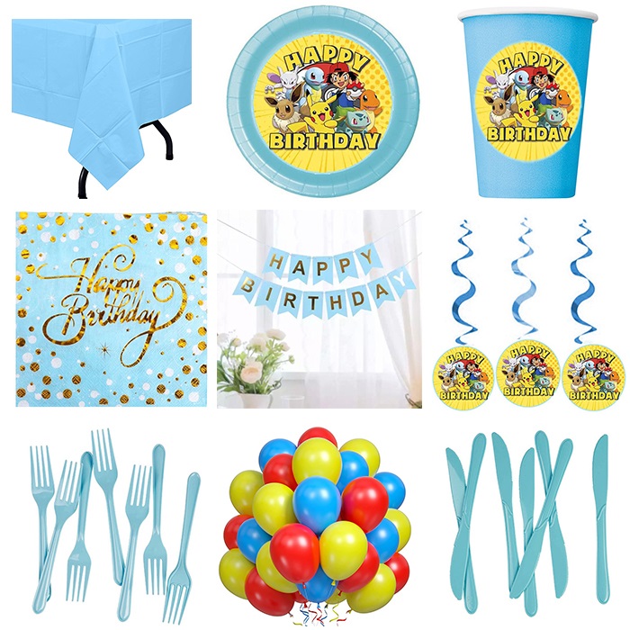 Pokemon Doğum Günü Parti Seti