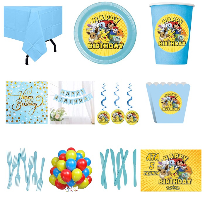 Pokemon Doğum Günü Seti