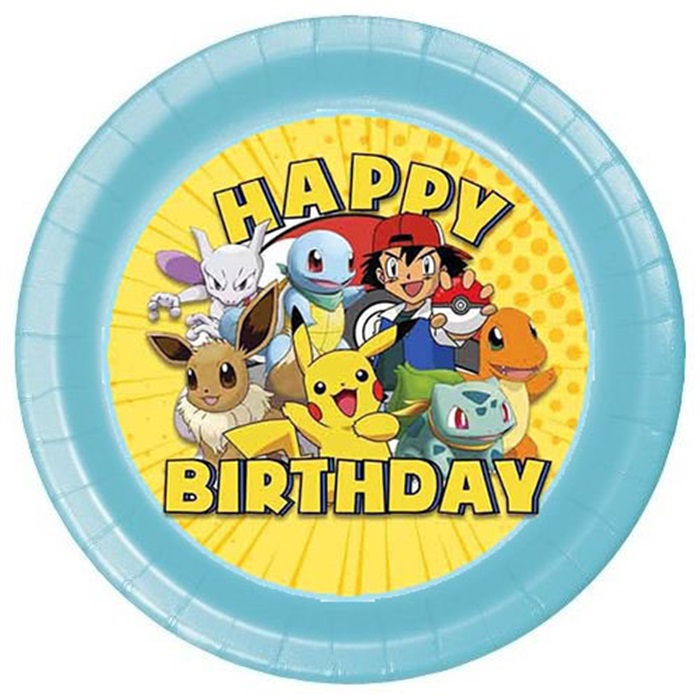 Pokemon Temalı Karton Tabak