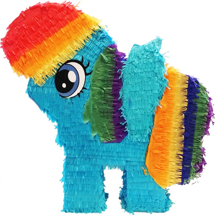 Renkli Pony Pinyata Ve Sopası