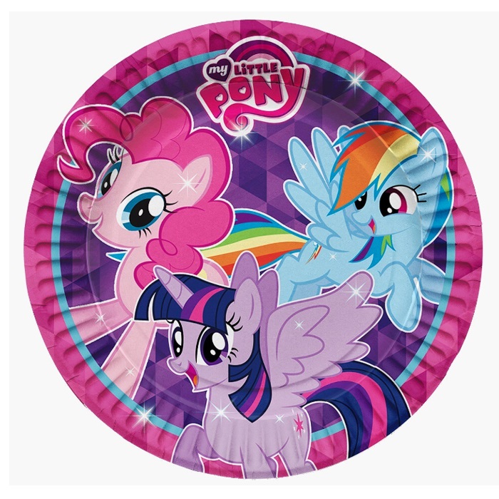 Pony Temalı Karton Tabak