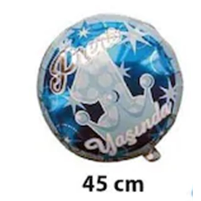 Prens 1 Yaşında Folyo Balon