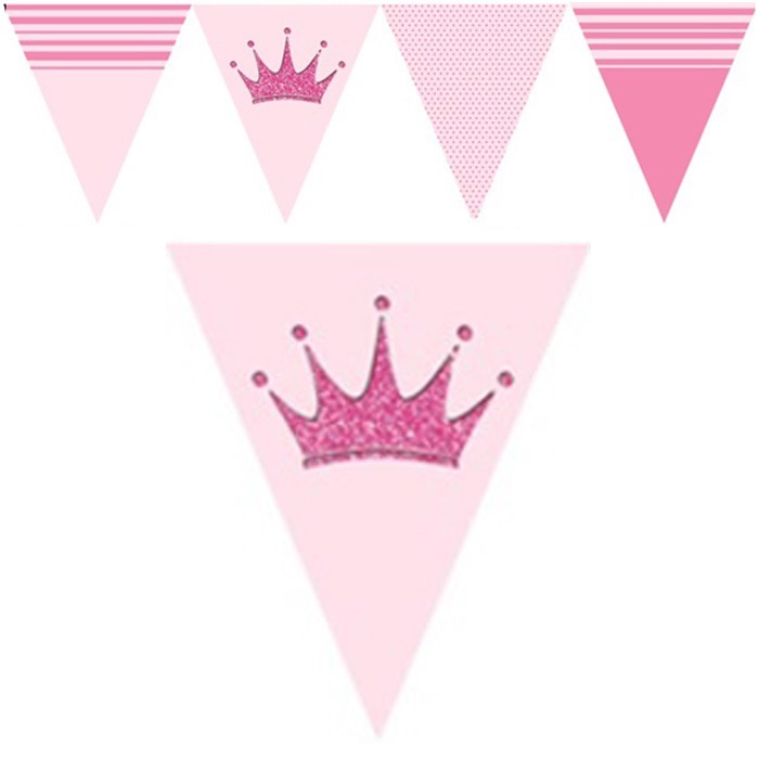 Prenses Taçlı Bayrak Flama