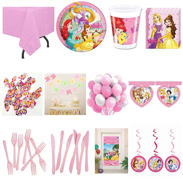 Prenses Temalı Doğum Günü Parti Seti 24 Kişilik