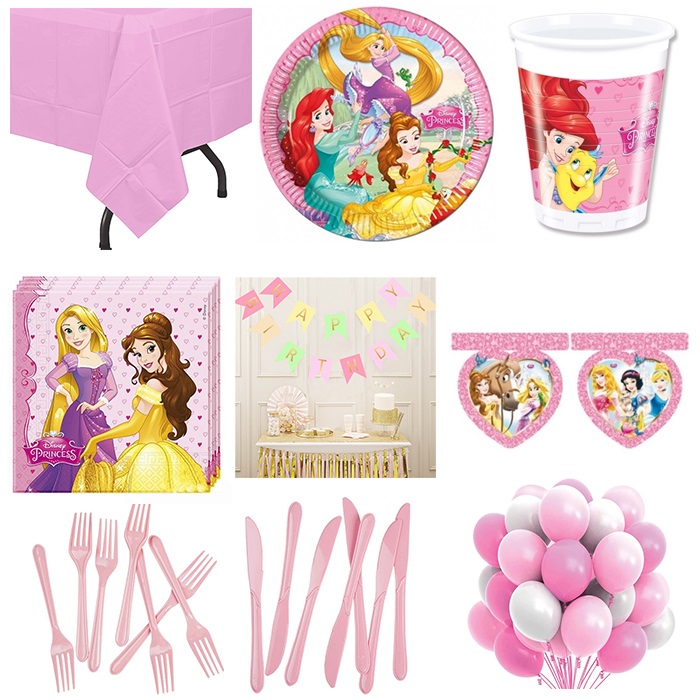 Prenses Temalı Doğum Günü Parti Seti 8 Kişilik