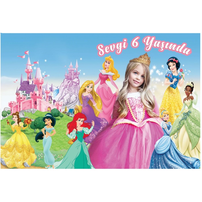 Prensesler Duvar Panosu Kişiye Özel