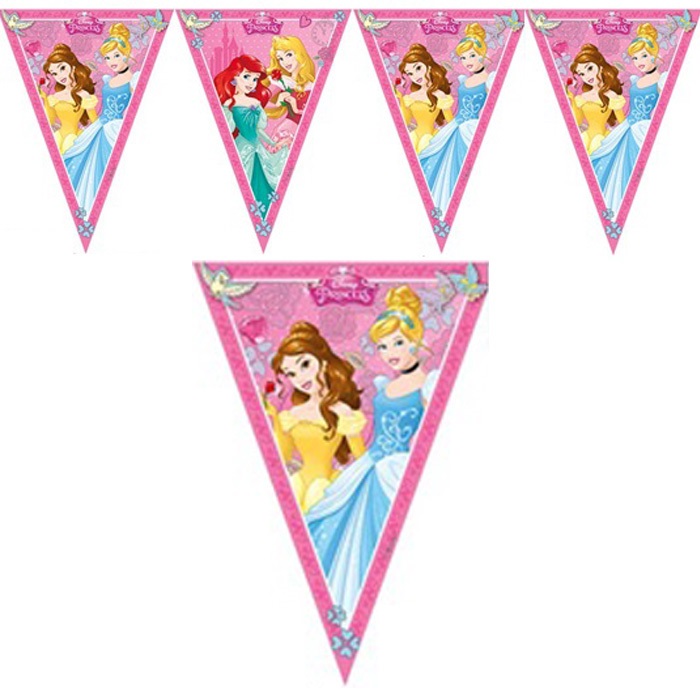 Prensesler Temalı Bayrak Flama