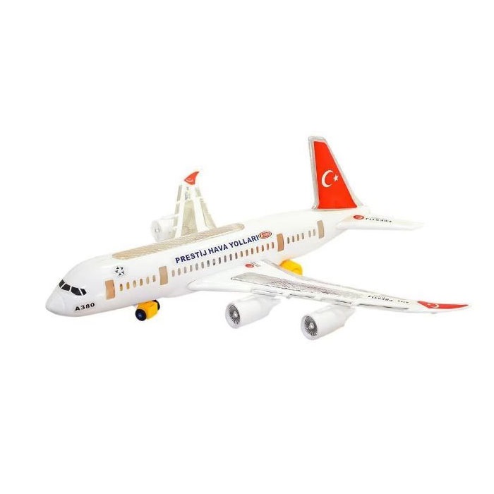 Prestij Kutulu Işıklı Müzikli A-380 Uçak
