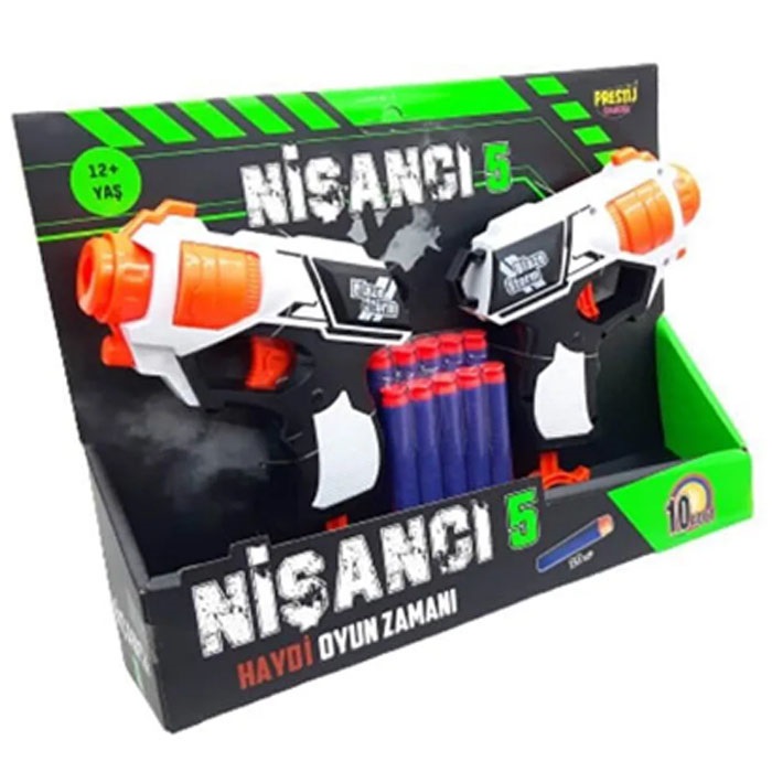 Prestij Oyuncak Nişancı Silah Sünger Atan 2'Li