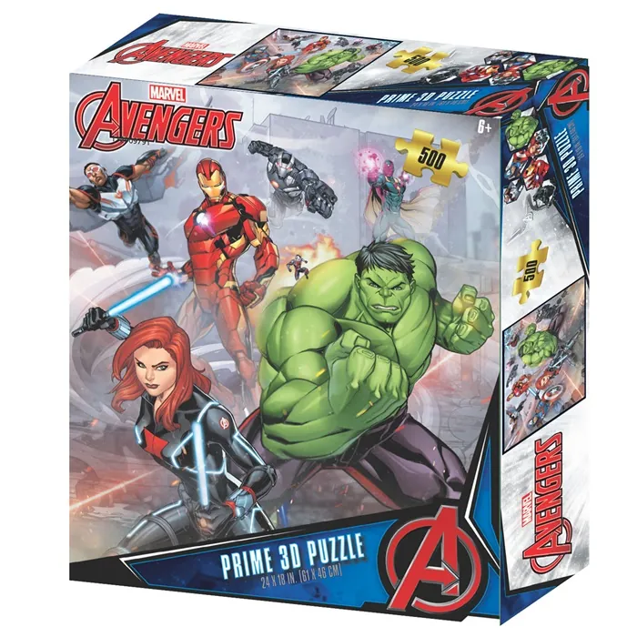Prime 3D Avengers 500 Parça Yetişkin Puzzle