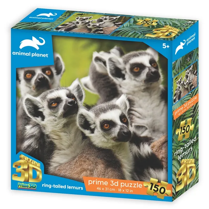 Prime 3D Lemurlar Puzzle 150 Parça