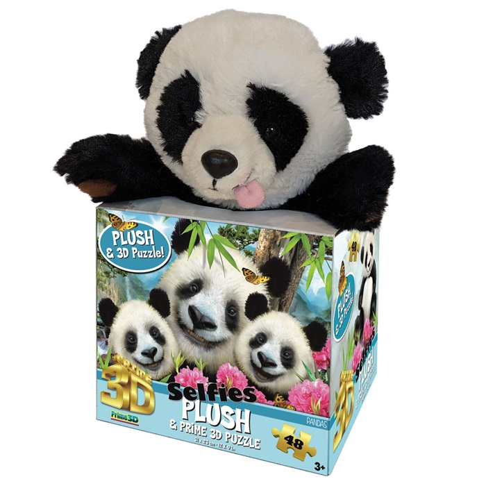 Prime 3D Panda Pelüş Ve Selfie 48 Parça Puzzle