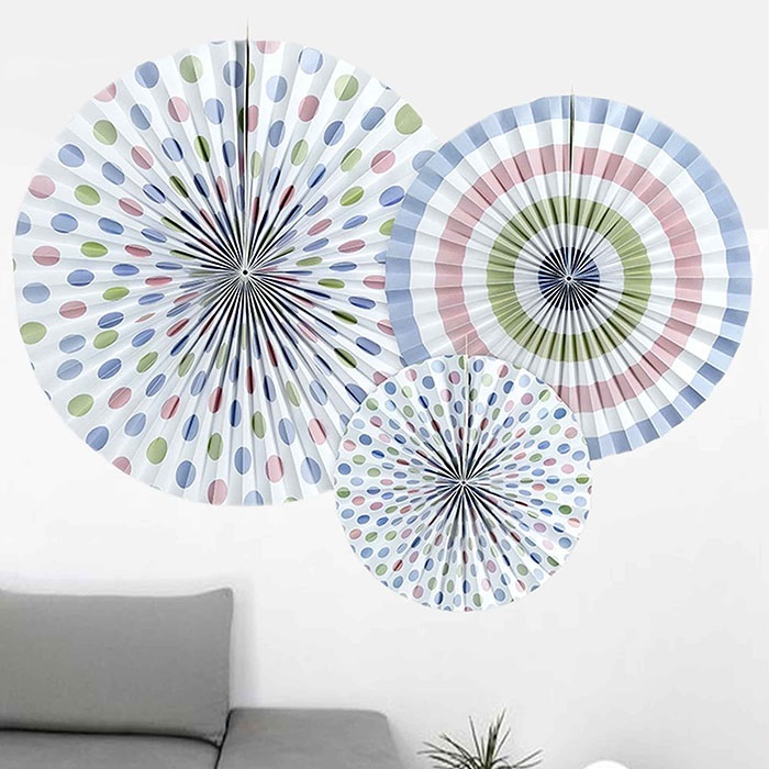 Puantiyeli Yelpaze Süs Seti