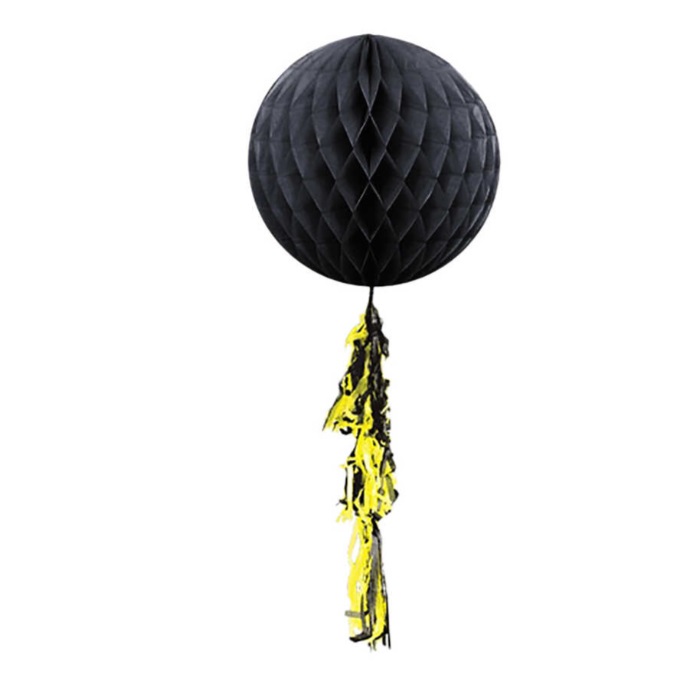 Püsküllü Siyah Renkli Petek Süs