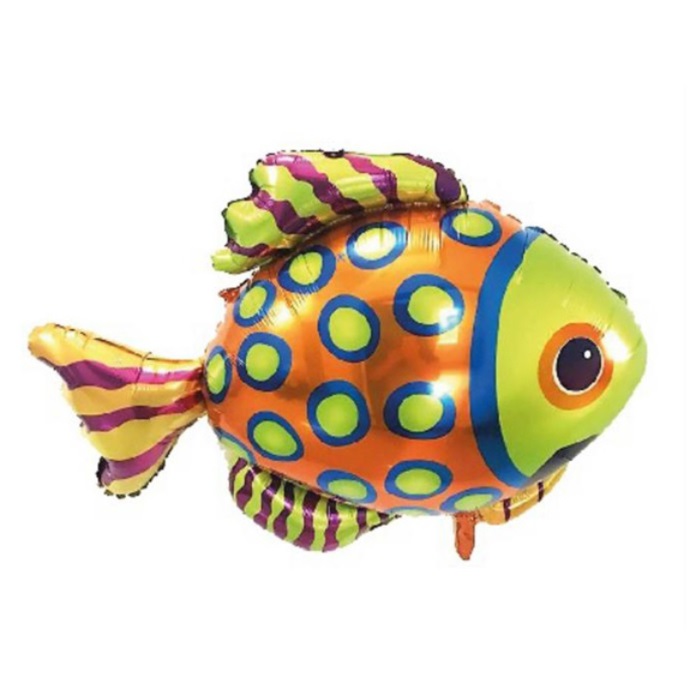 Benekli Renkli Balık Folyo Balon