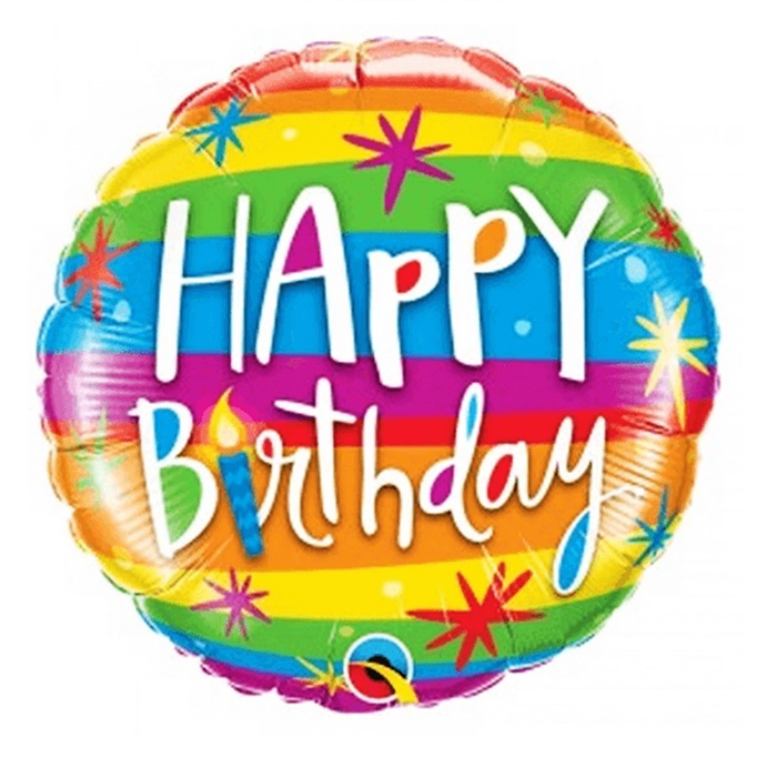 Yıldızlı Happy Birthday Folyo Balon