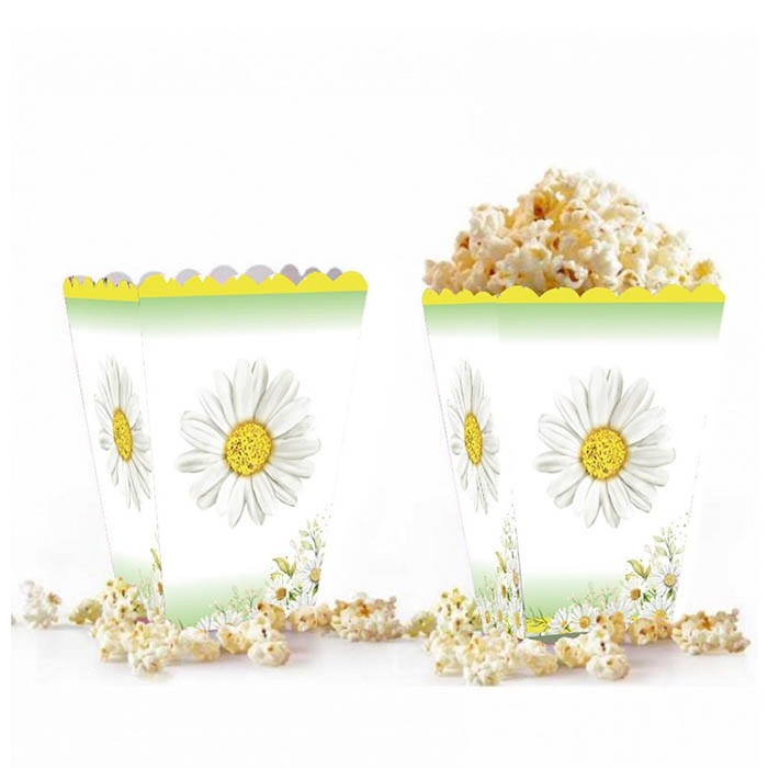 Papatya Desenli Popcorn Kutusu