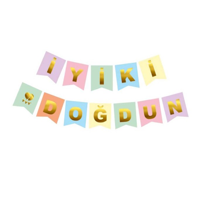 Renkli İyi Ki Doğdun Asma Süs