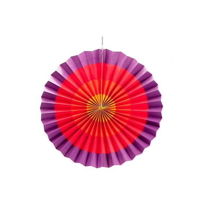 Renkli Kağıt Yelpaze Süs Küçük Boy