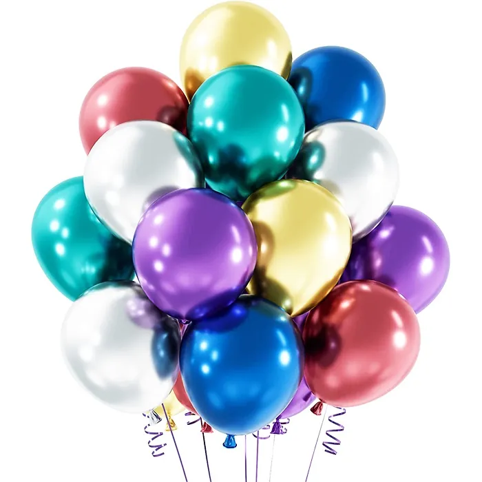Karışık Renkli Krom Balon