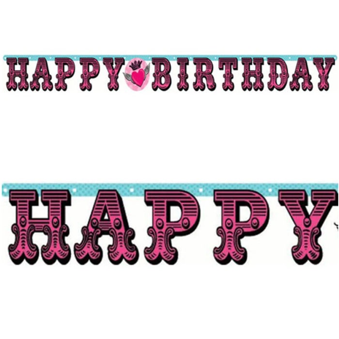 Amscan Rocker Girl Happy Birthday Yazı