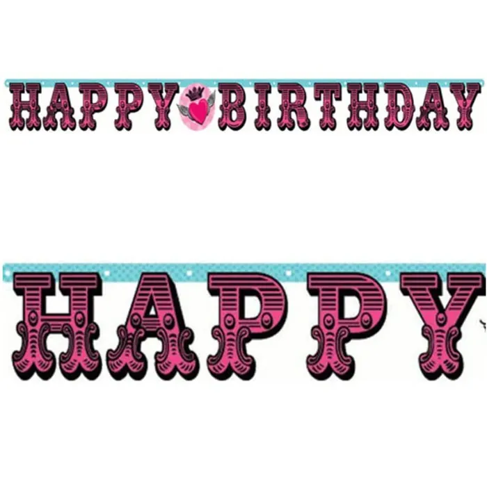Amscan Rocker Girl Happy Birthday Yazı
